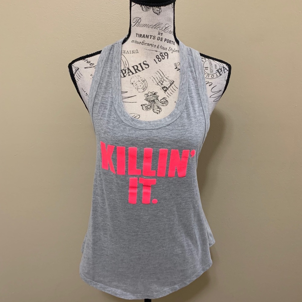 Corner Shop Gray Active Killing It Tank Top